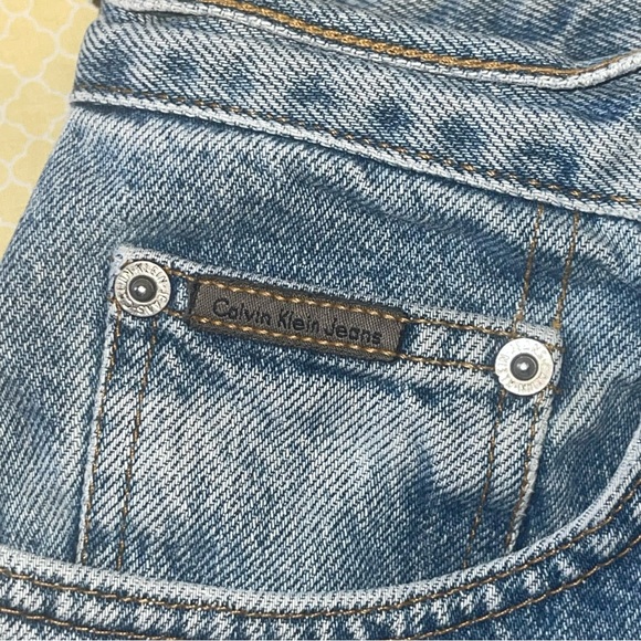 CALVIN KLEIN HIGH WAISTED STRAIGHT LEG DENIM JEANS - Picture 7 of 11